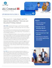 Legal Industry, Certilman, Balin, Adler, Hyman, case study, Konica-Minolta, Integrated Document Technologies