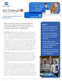 Coldwell Banker, Konica-Minolta, Integrated Document Technologies