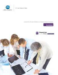 Dispatcher Phoenix, Foundations Brochure, Konica-Minolta, Integrated Document Technologies