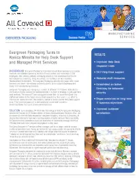 Evergreen Packaging, Konica-Minolta, environment, Integrated Document Technologies