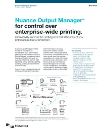 KM, Nuance, Output Manager, Brochure, Konica-Minolta, Integrated Document Technologies