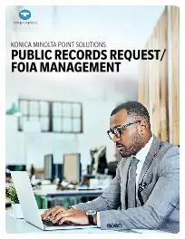 Public Records Request, FOIA, Konica-Minolta, Integrated Document Technologies