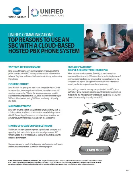 Unified Communications, Hosted PBX, Phone System, Konica Minolta, Integrated Document Technologies