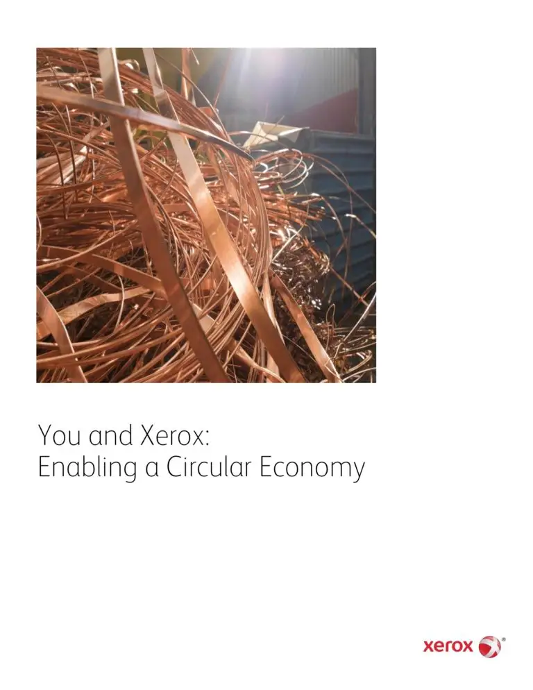 Enabling A Circular Economy, Go Green, Recycle, Xerox, Environment, Integrated Document Technologies