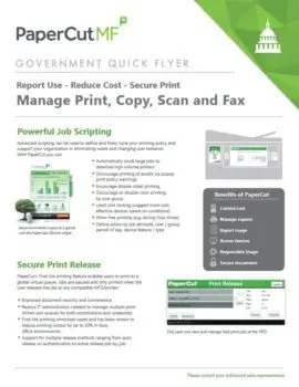 Papercut, Mf, Government Flyer, Integrated Document Technologies