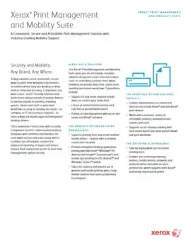 Mobility Suite, mobile print, Xerox, Integrated Document Technologies